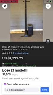 Bose l1 store model 2 craigslist