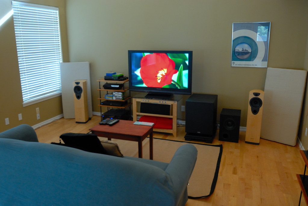 My first DIY "Acoustic Panels" Audioholics Home Theater