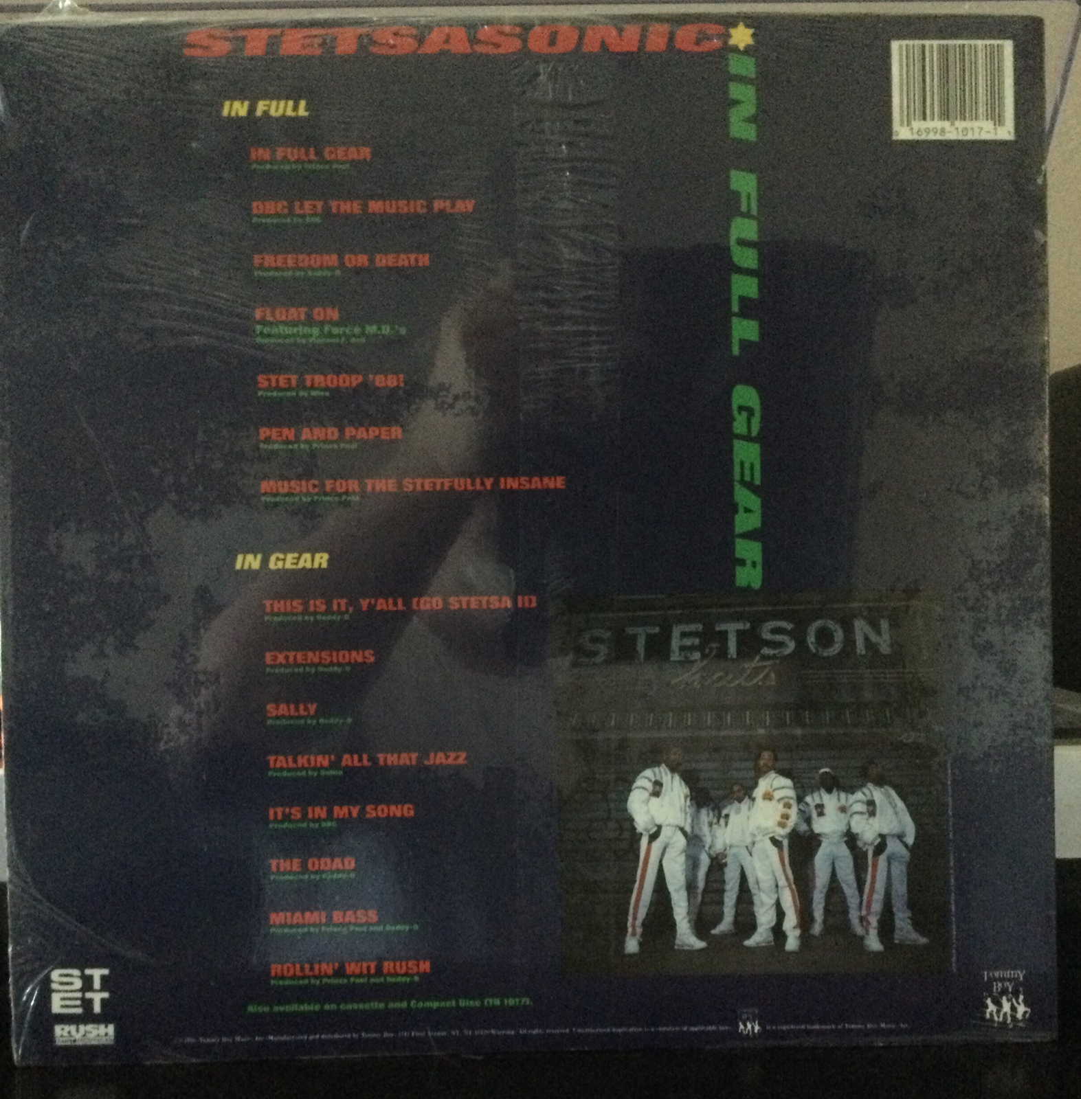Image 2 - STETSASONIC In Full Gear VG+ Vinyl In Shrink With Hype Sticker OG Inner
