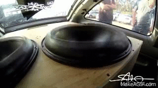 Slow motion subwoofer on Make a GIF