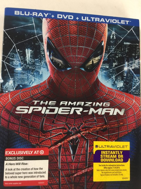 The Amazing Spider-Man Target Exclusive Bonus Disc Blu-ray and DVD New for  sale online