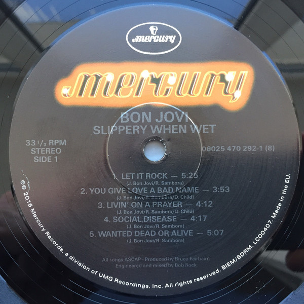 Bon Jovi Slippery When Wet - VinylVinyl